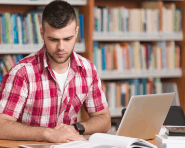 A student using Academic translation services with a free estimate to plan certified academic document translation.