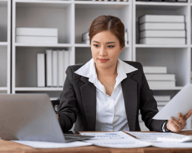 Translator handling Academic translation services to accurately convert diplomas and transcripts for official use.