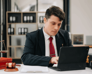 The lawyer using Business translation services in Illinois for law firms and attorneys with accuracy.