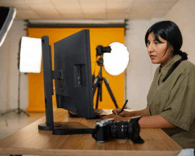 Customer using Media Translation Services securely translating scripts and production files with fast delivery.